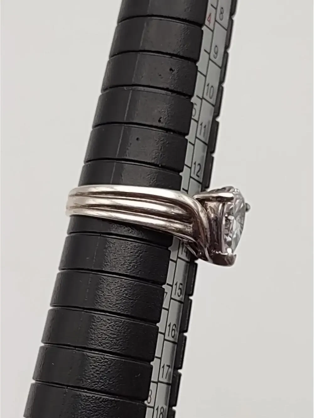 Joseph E Demarco Sterling Ring Pear CZ Size 6 925